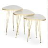 Modern 3Piece Nesting Side Table Set (Smart Space Saving Design)