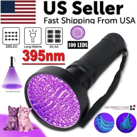 UV Ultraviolet Light LED Flashlight BlackLight 395nM Inspection Lamp Torch