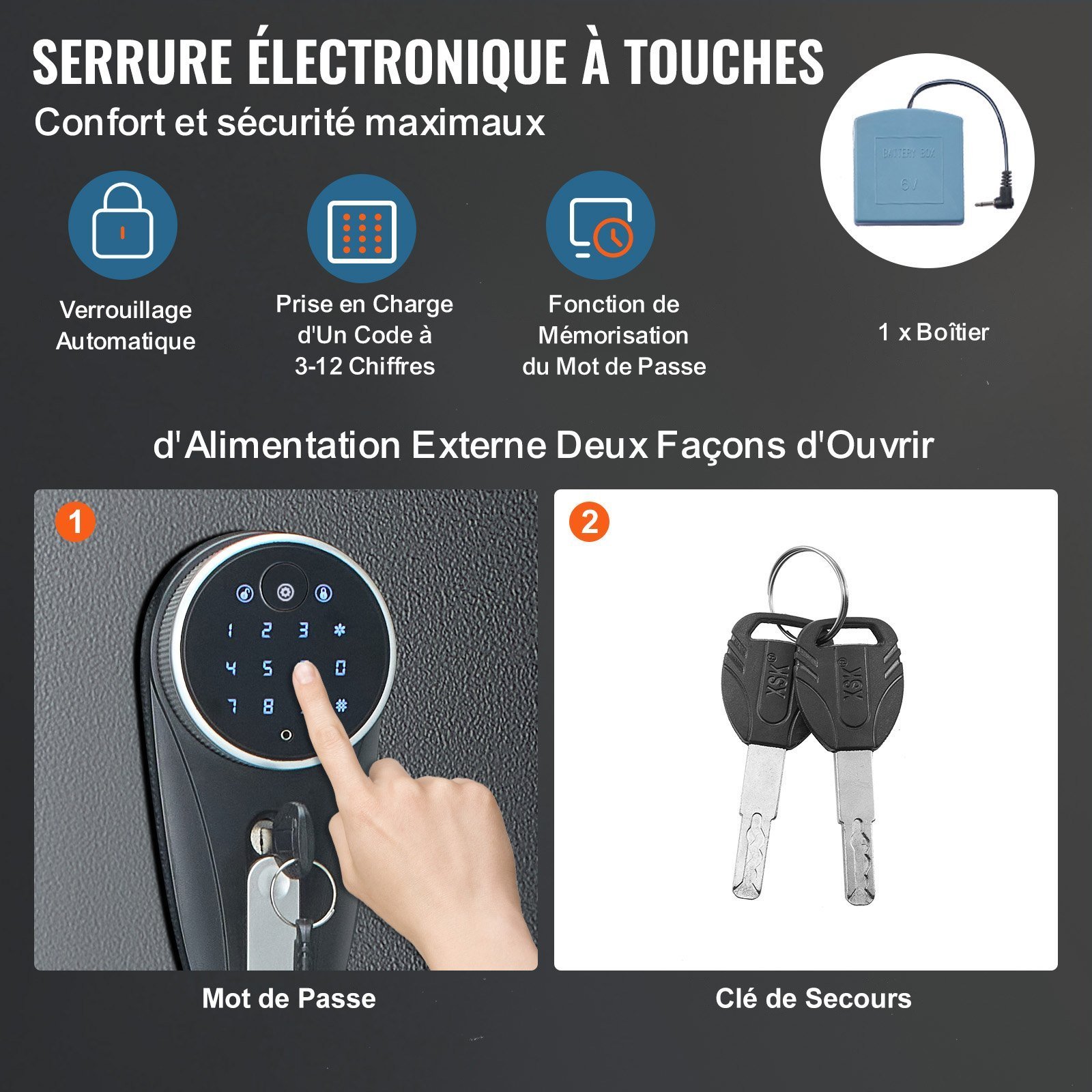 7-8 Rifles Gun Safe, Rifle Safe With Digital Keypad & Lock, Gun Storage Cabinet With Built-in Storage Locker, Removable Storage Shelf For Home Long Gun And Pistols