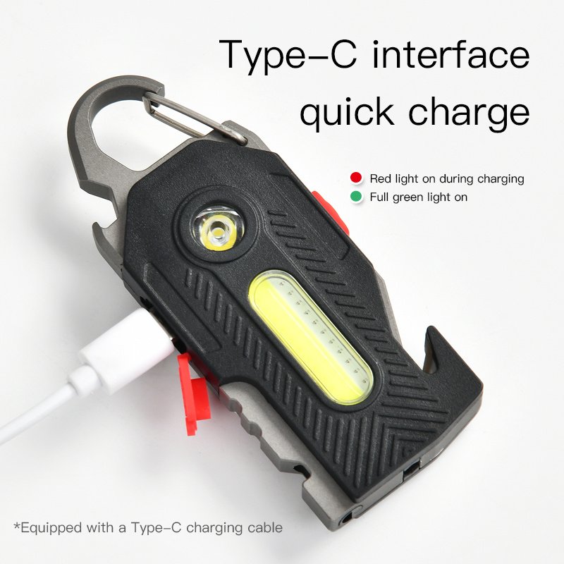 COB LED Keychain Work Light (Rechargeable Emergency Lamp)