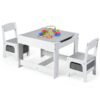2-in-1 Kids Activity Table & Chair Set (Whiteboard & Chalkboard)