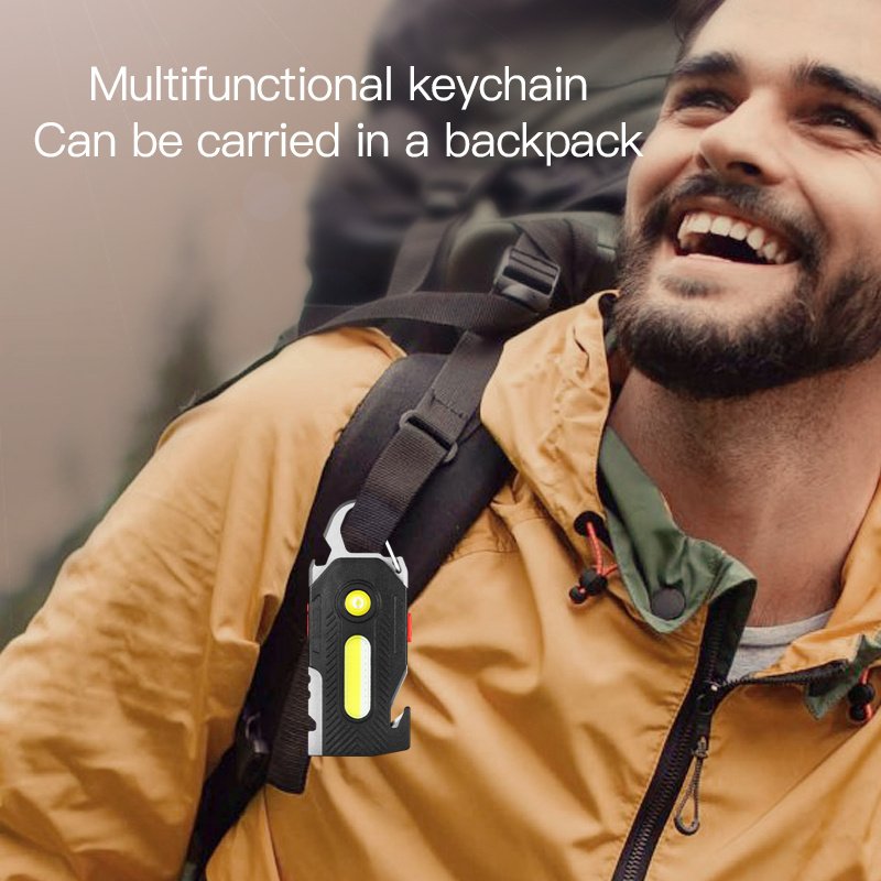 COB LED Keychain Work Light (Rechargeable Emergency Lamp)