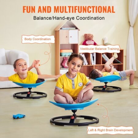 Kids Sensory Swivel Spinning Chair (220lbs, Non-Slip Base)