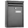 Lockable Wall Mount Mailbox (Galvanized Iron, 2 Keys)