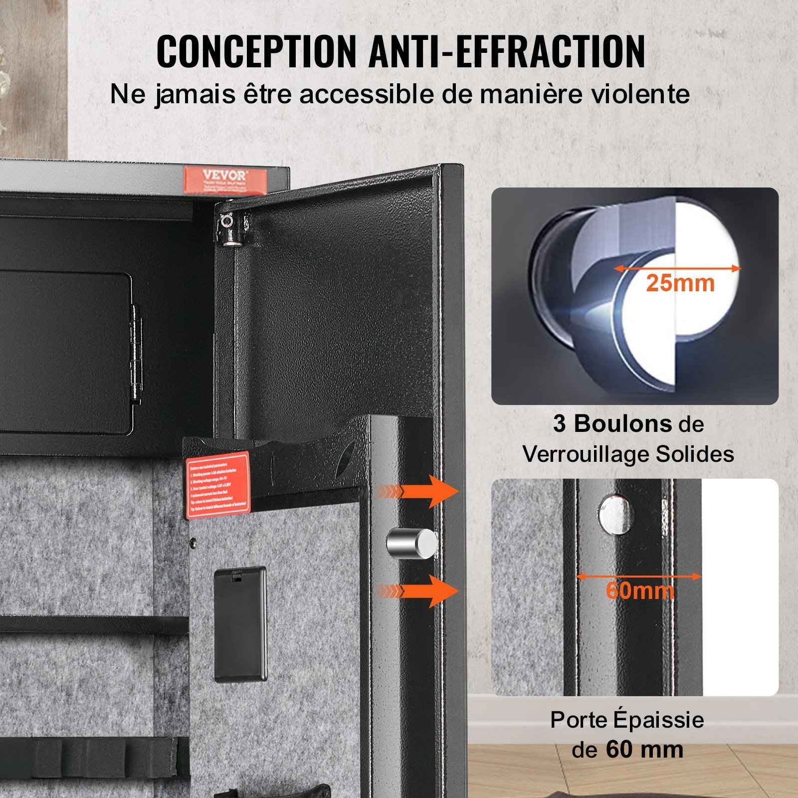 7-8 Rifles Gun Safe, Rifle Safe With Digital Keypad & Lock, Gun Storage Cabinet With Built-in Storage Locker, Removable Storage Shelf For Home Long Gun And Pistols