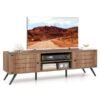 Mid-Century Modern Oak TV Stand for 65-Inch TVs (Storage Cabinets)
