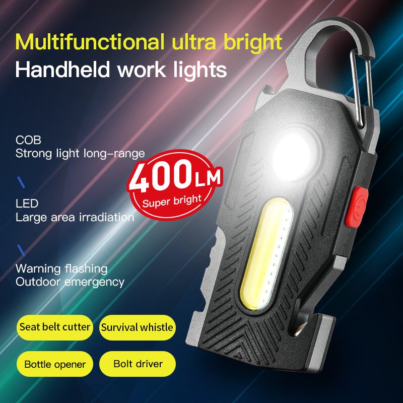 COB LED Keychain Work Light (Rechargeable Emergency Lamp)