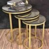 Compact Nesting Table Set (3 Pieces) Space Saving Modern Living Room Tables
