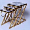 Modern 3Piece Nesting Table Set Space Saving Stylish Living Room Tables