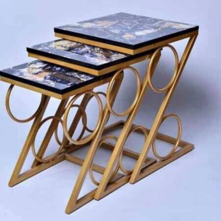 Modern 3Piece Nesting Table Set Space Saving Stylish Living Room Tables