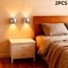 2PCS Bedroom/Living Room Lights, Motion Sensor, Luxurious Style, 60-Day Battery Life, 3 Lighting Modes, Magnetic Installation, Ideal For Stairs, Corridor, Wardrobe
