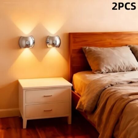 2PCS Bedroom/Living Room Lights, Motion Sensor, Luxurious Style, 60-Day Battery Life, 3 Lighting Modes, Magnetic Installation, Ideal For Stairs, Corridor, Wardrobe