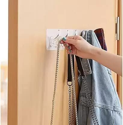 6-in-1 Heavy-Duty Self-Adhesive Wall Hooks | Waterproof Transparent Hooks