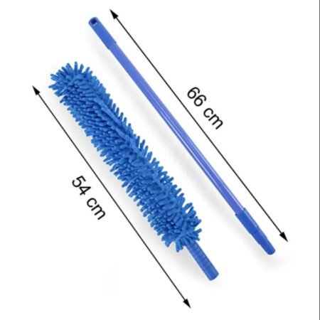 Flexible Micro-Fiber Duster With Telescopic Stainless Steel Handle | Fan & Home Cleaning | Random Colors