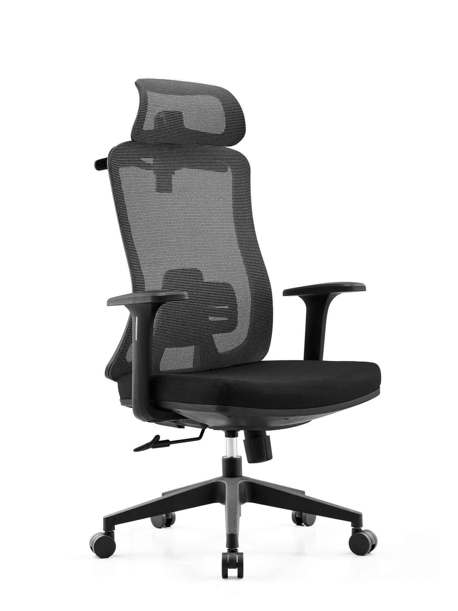 Imported Ergonomic Mesh Executive Office Chair with Adjustable Headrest Black