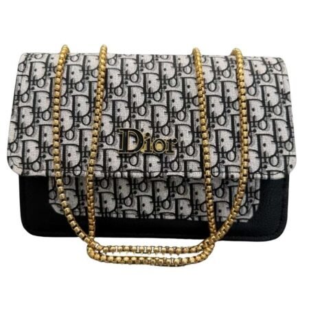 Black | Dior Oblique Canvas & Leather Flap Clutch | Luxury Designer Handbag for Women