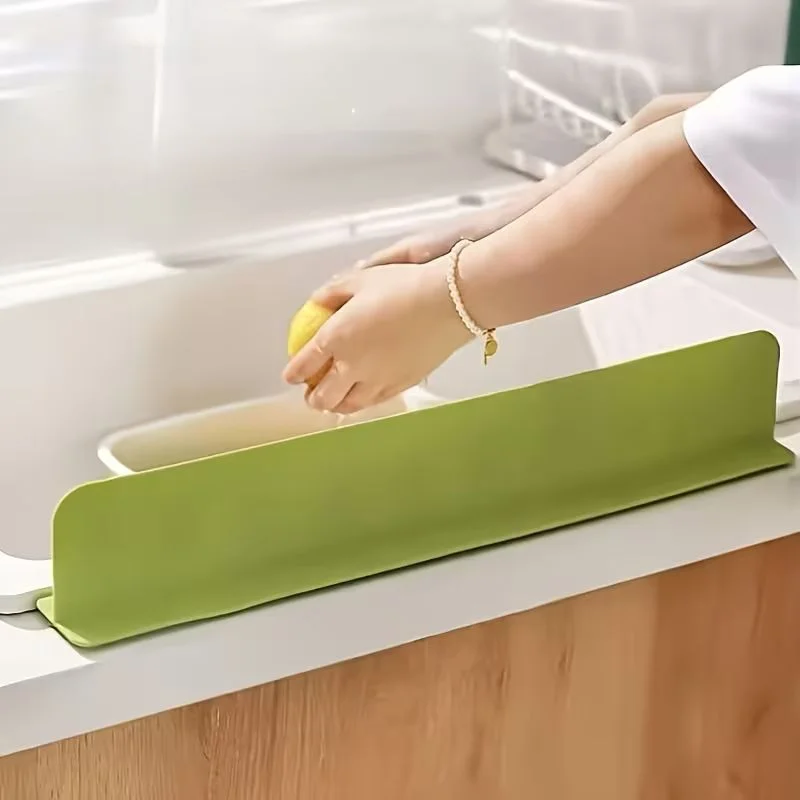 Large Size Silicone Sink Splash Guard Set | Non-Slip Water Barrier with Strong Suction Cups for Kitchen & Bathroom Use