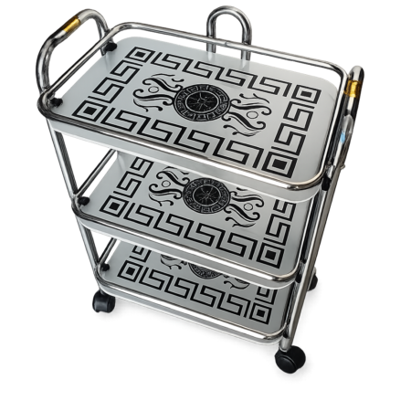3-Tier Stainless Steel Serving Trolley