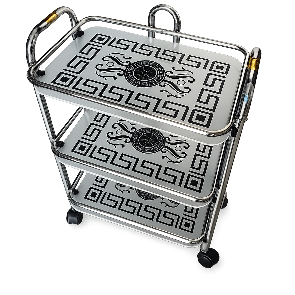 3-Tier Stainless Steel Serving Trolley