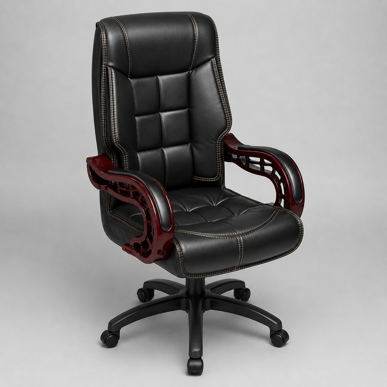 ElitePro Executive Revolving Chair Black Premium High Back Leather Office Chair in Pakistan