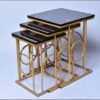 3-Piece Marble Nesting Table Set