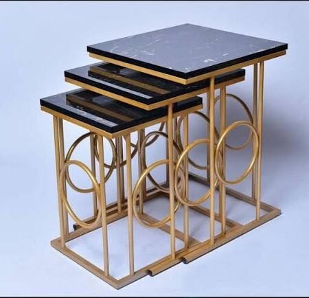 3-Piece Marble Nesting Table Set