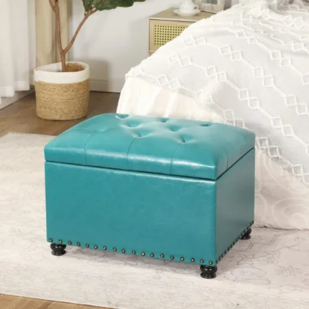 Premium Tufted Storage Ottoman Bench Footstool