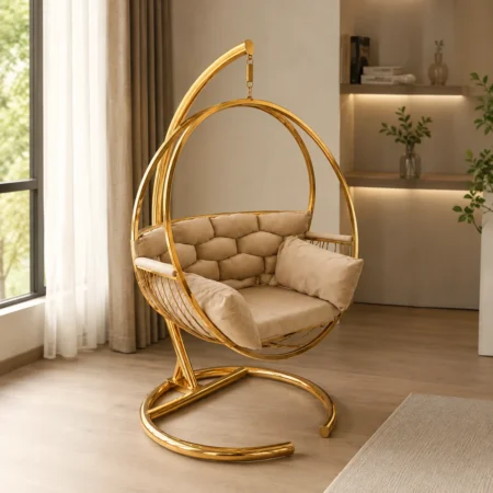 Luxury Gold Hanging Swing Chair