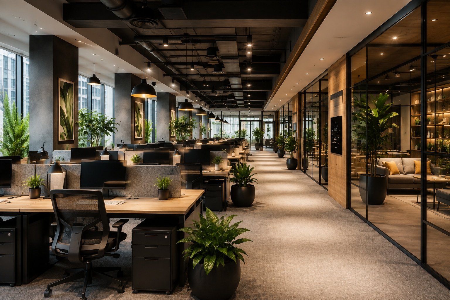 Open workstation area design