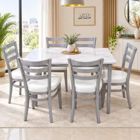 Modern dining table and chairs set
