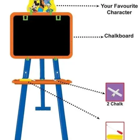 Kids 3 in 1 art easel board with chalkboard