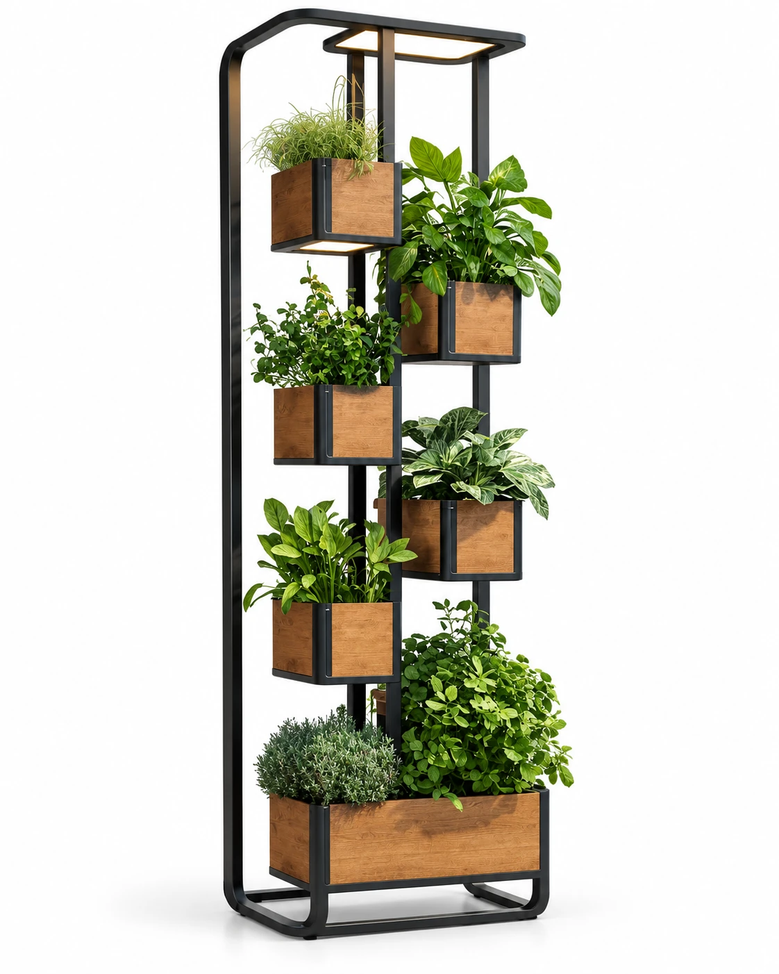 Illuminated Vertical Garden Planter Stand