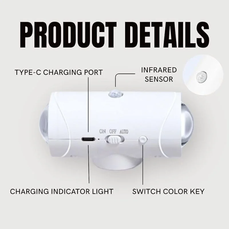 RGB LED Night Light with Motion Sensor
